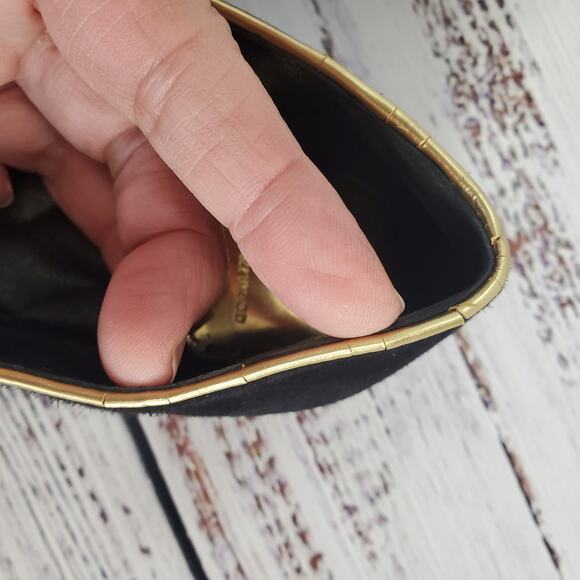 Brian Atwood Claudelle Mens Suede Black Smoking Slippers 8 Black Slip on Loafers - Picture 11 of 12